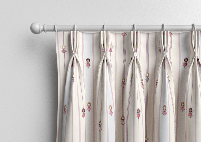 Fairy Cakes, Fairy Stripe Sponge - Made to Measure Curtains - Image 11
